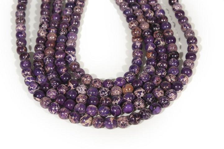 15.5" 6mm/8mm/10mm purple emperor jasper round beads,Sea Sediment,FF