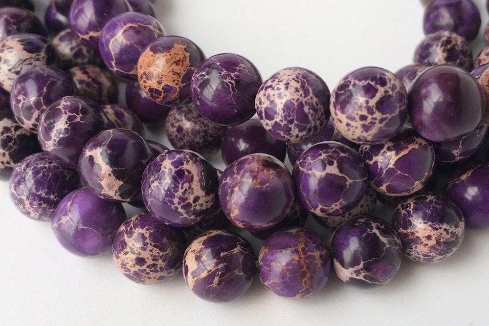 15.5" 6mm/8mm/10mm purple emperor jasper round beads,Sea Sediment,FF