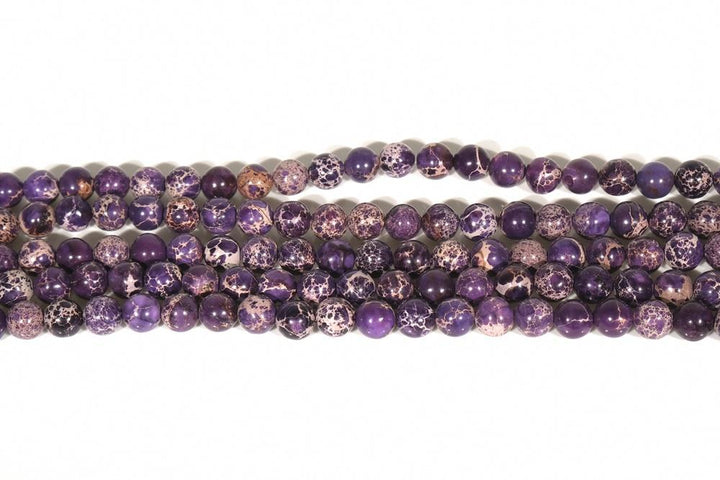 15.5" 6mm/8mm/10mm purple emperor jasper round beads,Sea Sediment,FF