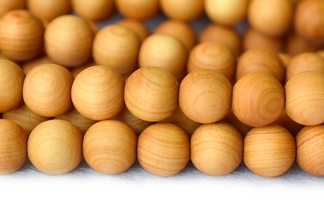 108 pcs 6mm light Fragrant Cypress wood Beads, natural Mala Beads