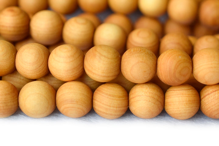 108 pcs 6mm light Fragrant Cypress wood Beads, natural Mala Beads