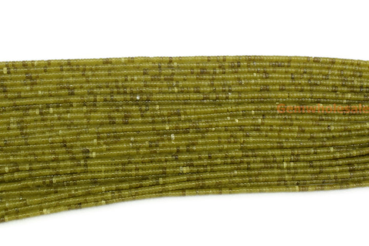 Yellow green jade - Heishi- beads supplier