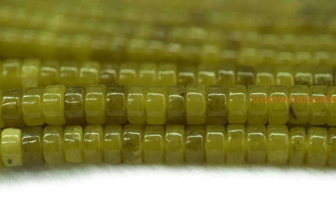 Yellow green jade - Heishi- beads supplier