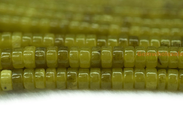 Yellow green jade - Heishi- beads supplier
