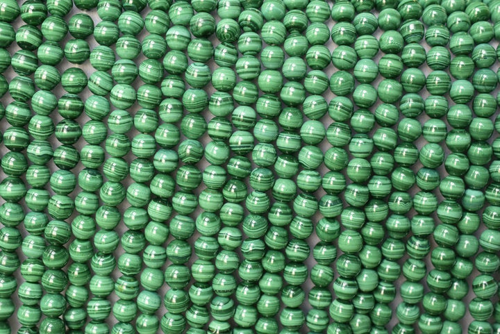 24PCS AAA 8mm Genuine natural malachite round beads,Green gemstone