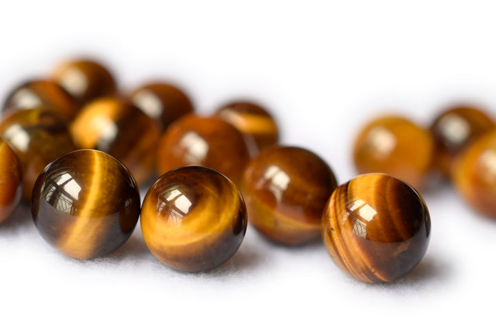10pcs 10mm Natural yellow tiger eye undrilled round single stone beads
