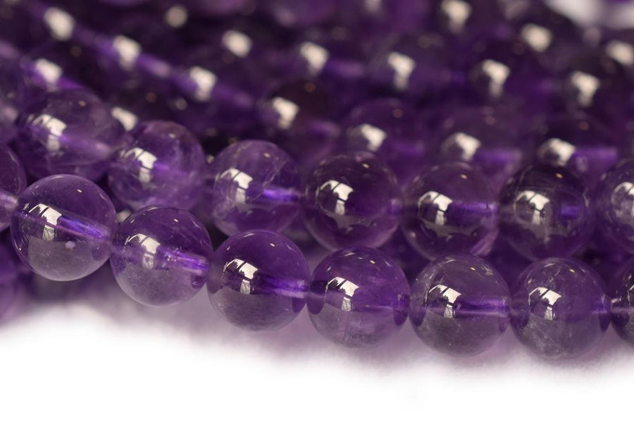 15.5" 6mm AA natural amethyst round beads, middle purple crystal quartz