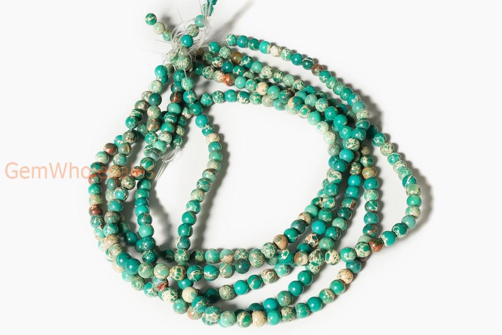 15.5" 8mm green Sea Sediment round beads,emperor jasper, Aqua Terra Jasper