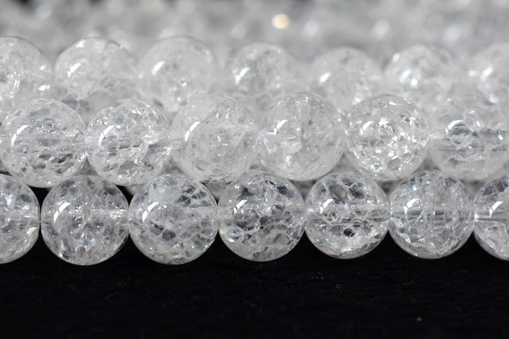 15.5" Natural cracked crystal 10mm round beads, gemstone,semi-precious stone,rock Quartz