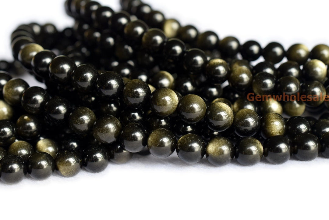 Golden obsidian - Round- beads supplier