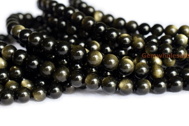 Golden obsidian - Round- beads supplier