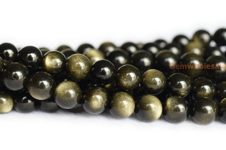 Golden obsidian - Round- beads supplier