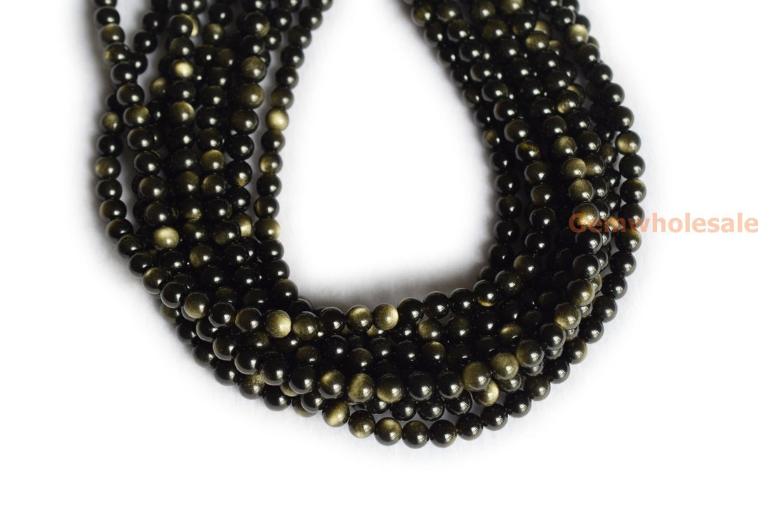 Golden obsidian - Round- beads supplier