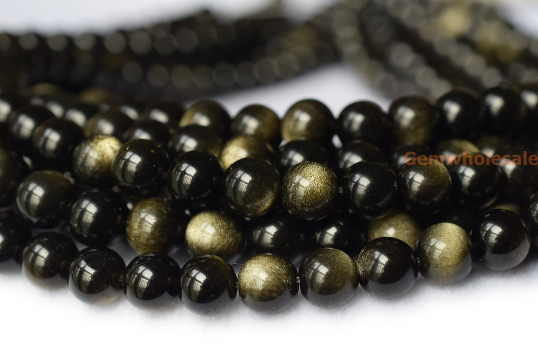Golden obsidian - Round- beads supplier