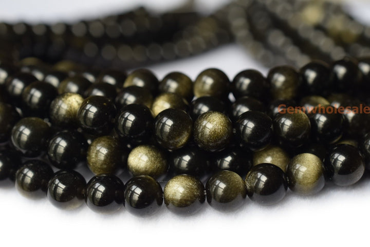 Golden obsidian - Round- beads supplier