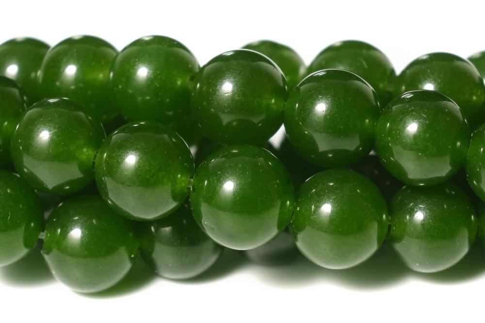 15" 6mm/8mm/10mm/12mm green Malaysian jade Round beads gemstone