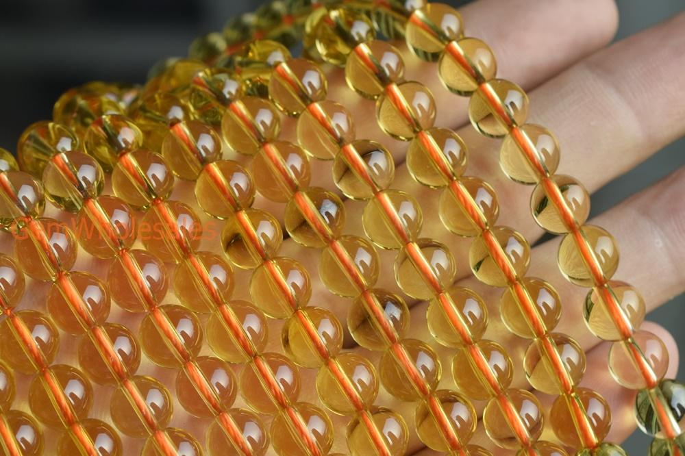 Citrine - round- beads supplier