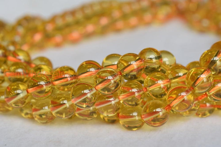 Citrine - round- beads supplier