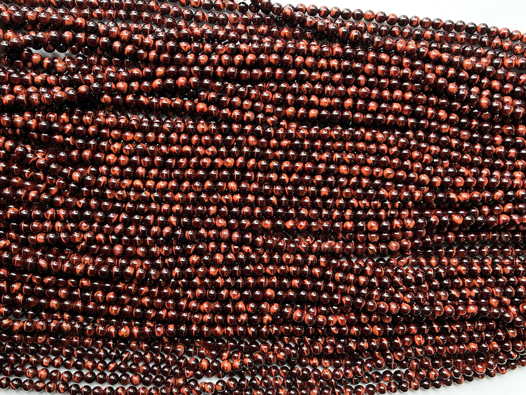 15.5" 6mm/8mm/10mm/12mm AA Natural red tiger eye stone round beads