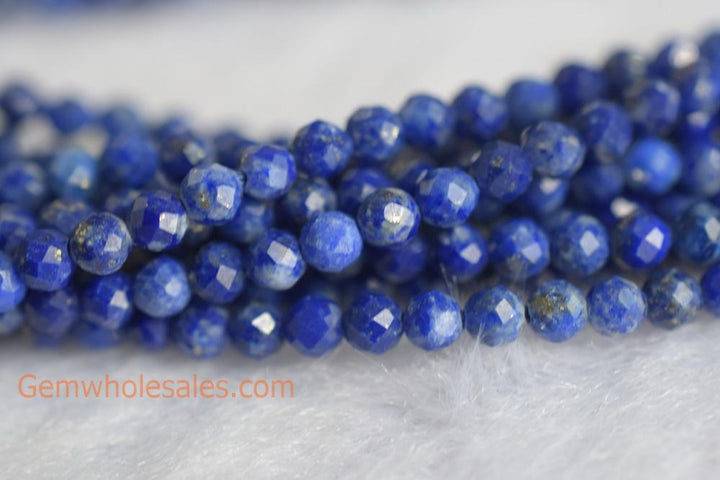 Lapis Lazuli - Round faceted- beads supplier