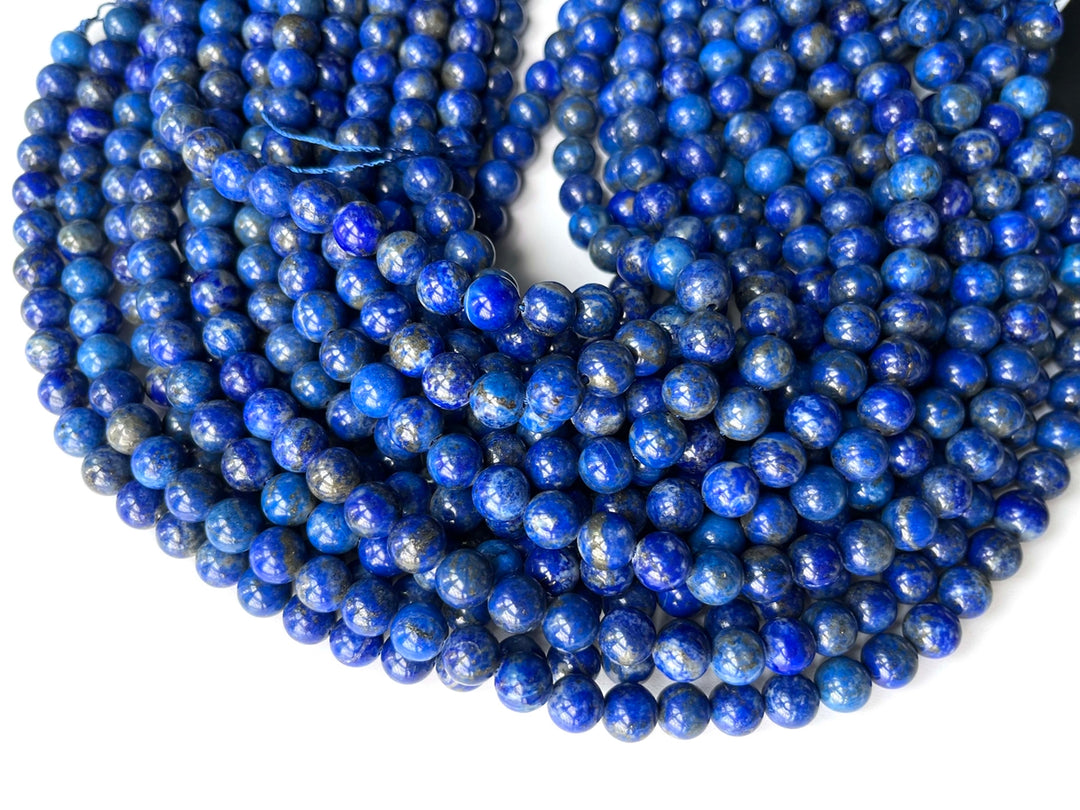 15.5" 8mm A Natural genuine Lapis lazuli stone round beads ML