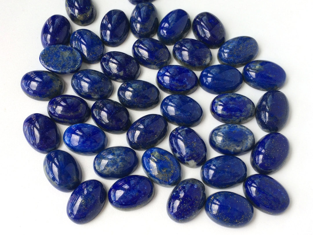 5PCS 13x18mm natural lapis lazuli oval cabochon, blue gemstone pendant