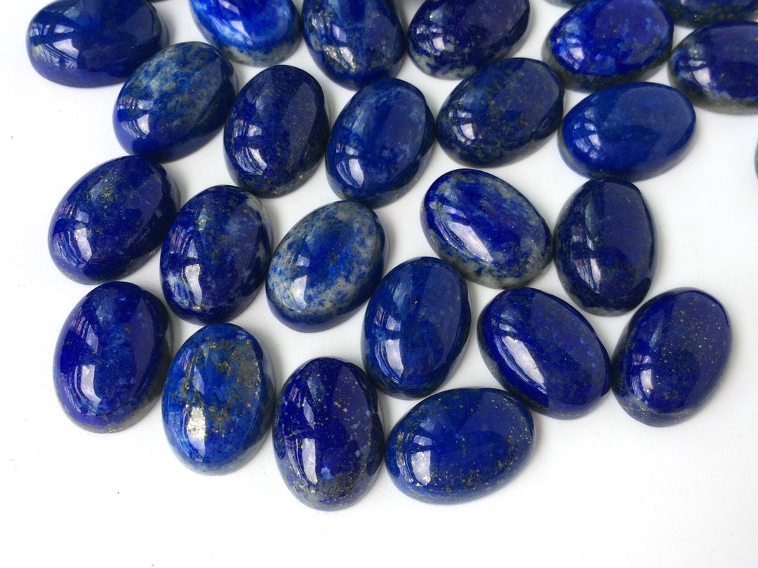 5PCS 13x18mm natural lapis lazuli oval cabochon, blue gemstone pendant