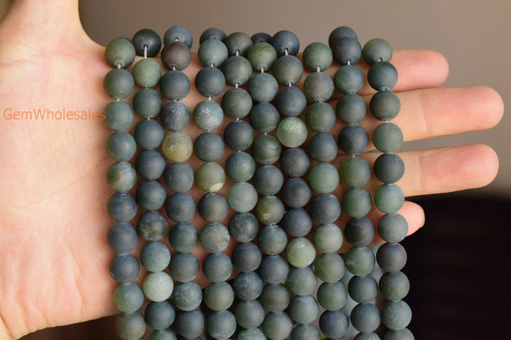 moss Agate - Round- beads supplier