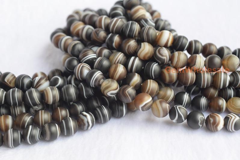 stripe Agate - Round- beads supplier