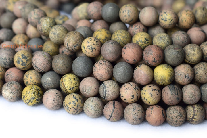 Grass Flower Jasper - Round- beads supplier