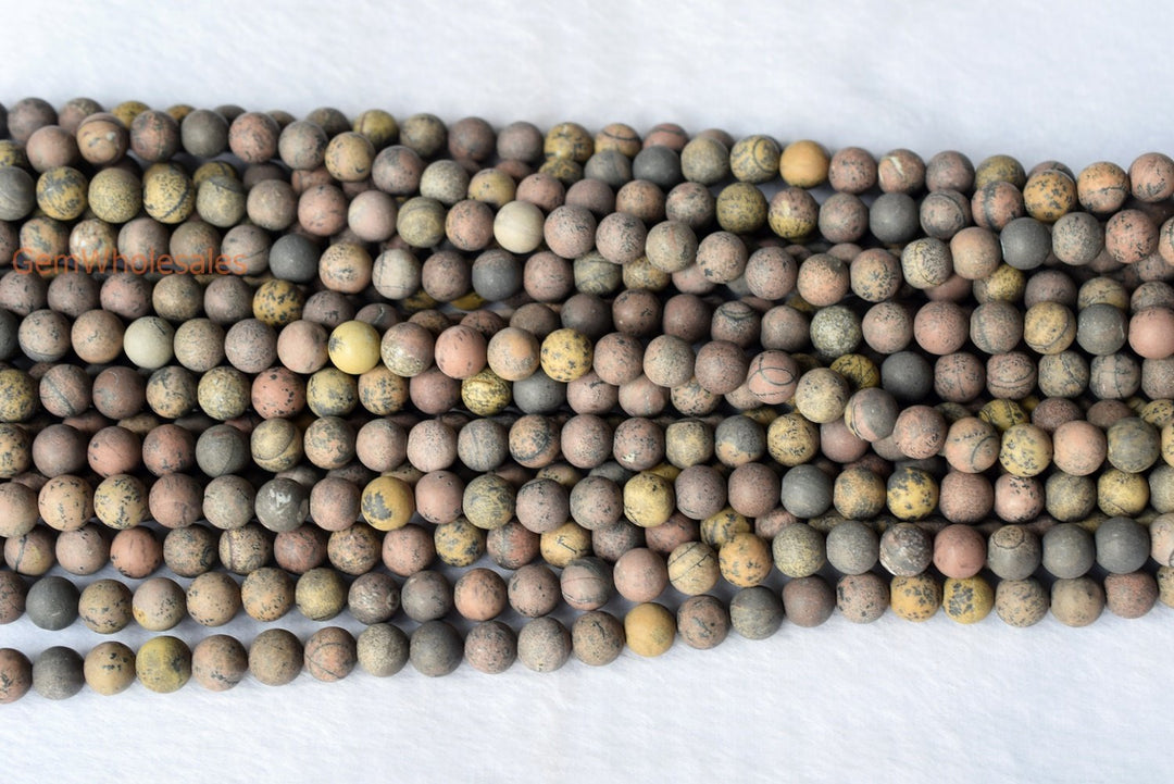 Grass Flower Jasper - Round- beads supplier