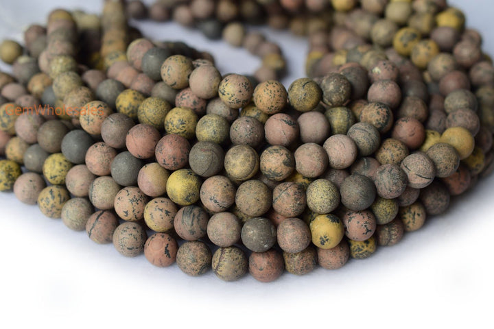 Grass Flower Jasper - Round- beads supplier