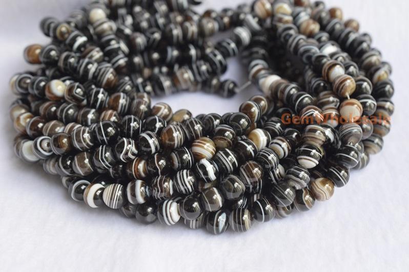 stripe Agate - Round- beads supplier