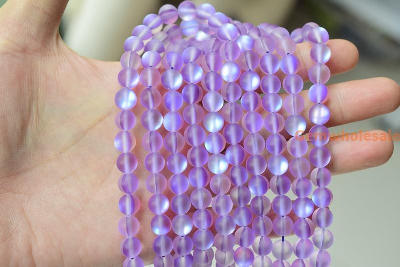 Synthetic Moonstone - Round- beads supplier