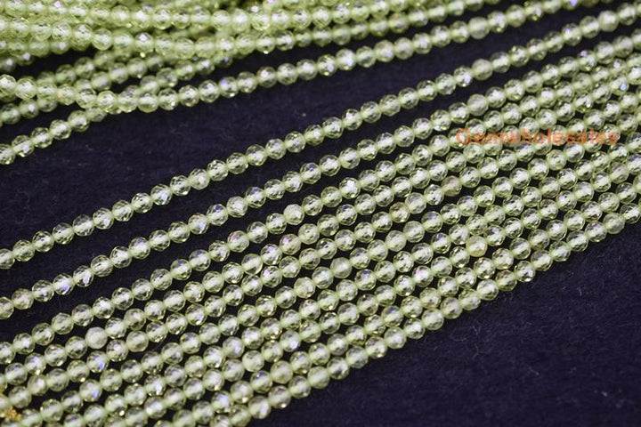 Peridot - Round faceted- beads supplier