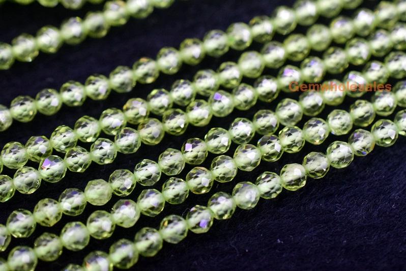 Peridot - Round faceted- beads supplier