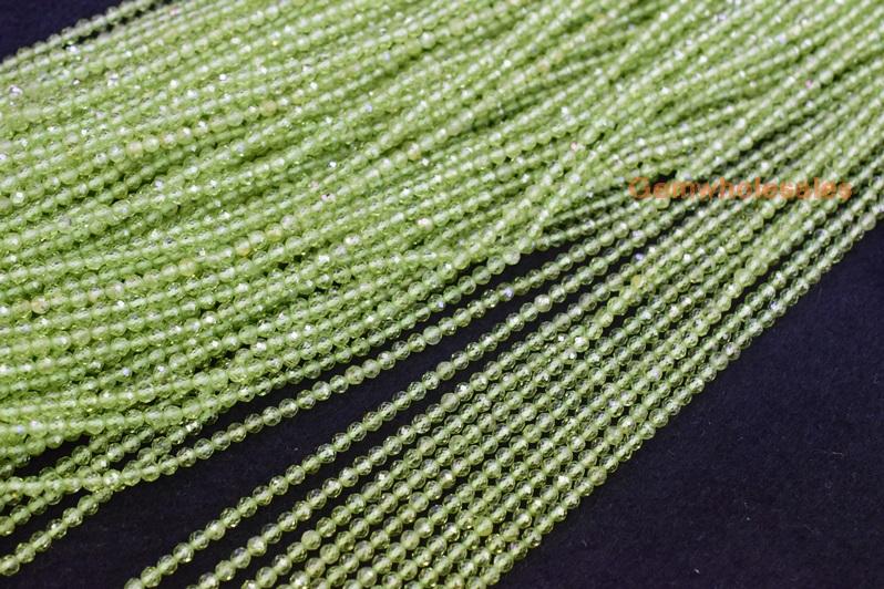 Peridot - Round faceted- beads supplier