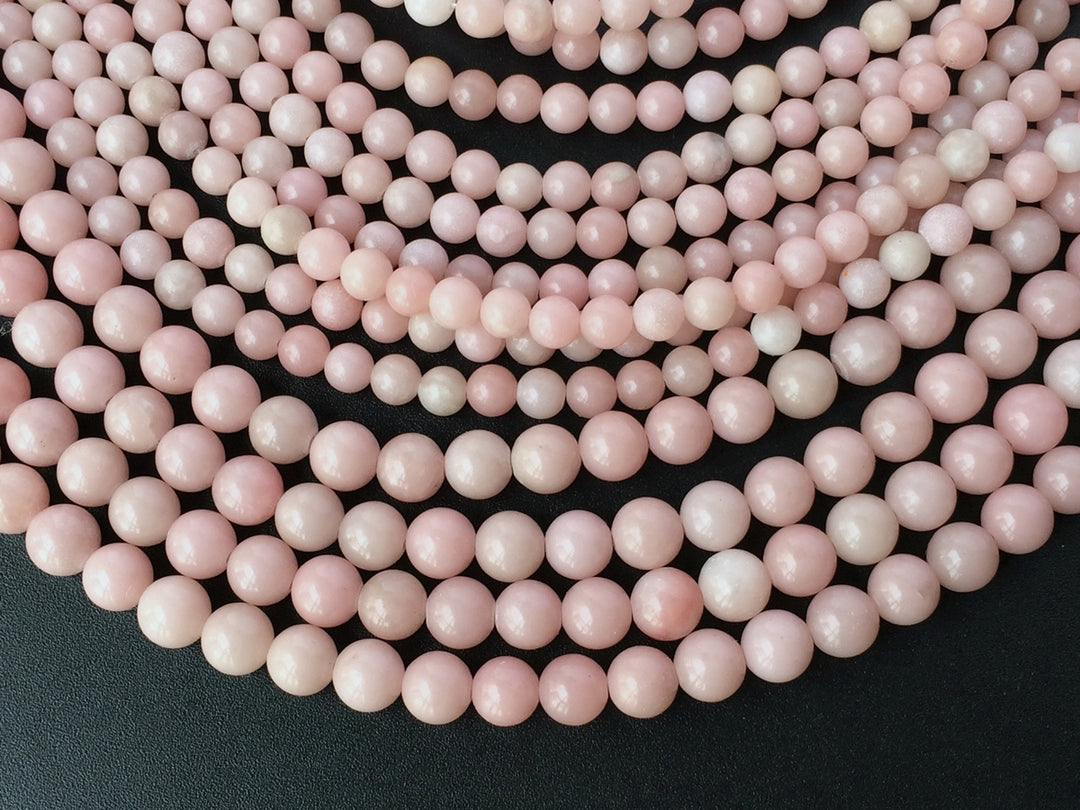 15.5" Pink opal 6mm/8mm round beads, pink gemstone beads,pink color semi-precious stone