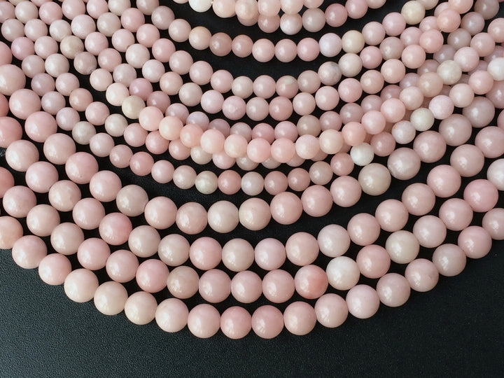 15.5" Pink opal 6mm/8mm round beads, pink gemstone beads,pink color semi-precious stone