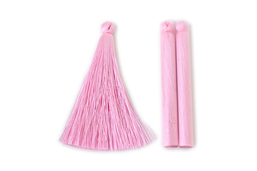 6.5cm High Quality Pink Handmade silky Thread Tassels