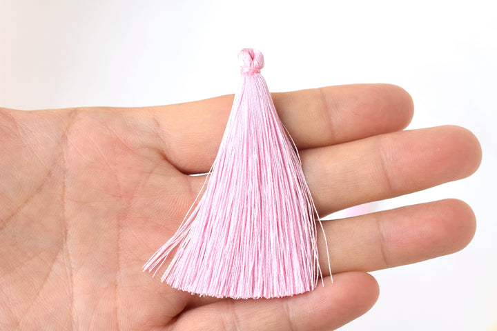 6.5cm High Quality Pink Handmade silky Thread Tassels