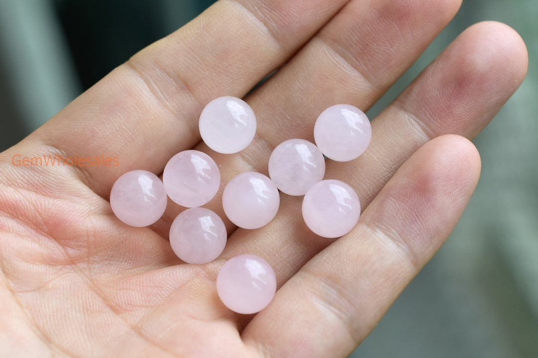 rose quartz - Round- beads supplier