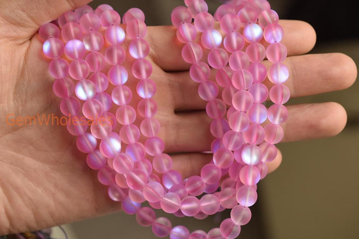 Synthetic Moonstone - Round- beads supplier