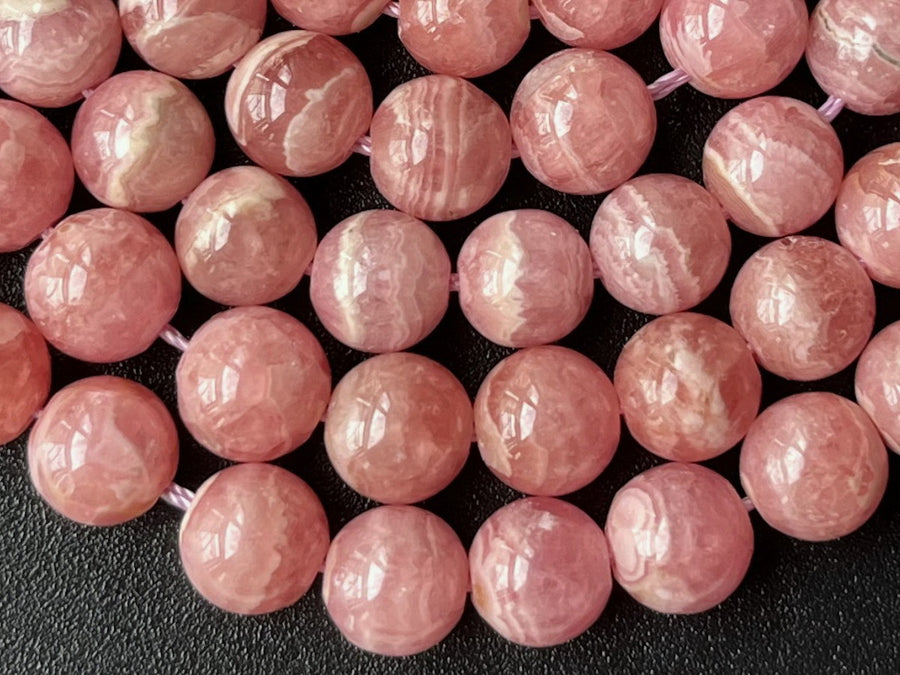 15.5" 7.5~8mm Rhodochrosite Round Beads AA Quality, red semi-precious stone,Argentina Rhodochrosite