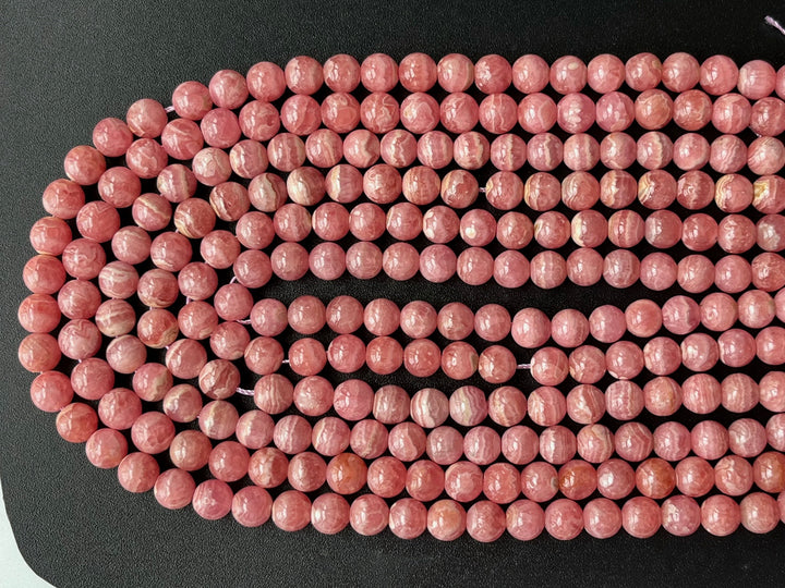 15.5" 7.5~8mm Rhodochrosite Round Beads AA Quality, red semi-precious stone,Argentina Rhodochrosite