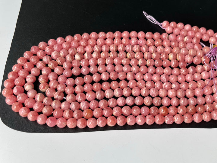 15.5" 7.5~8mm Rhodochrosite Round Beads AA Quality, red semi-precious stone,Argentina Rhodochrosite