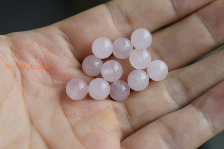 rose quartz - Round- beads supplier