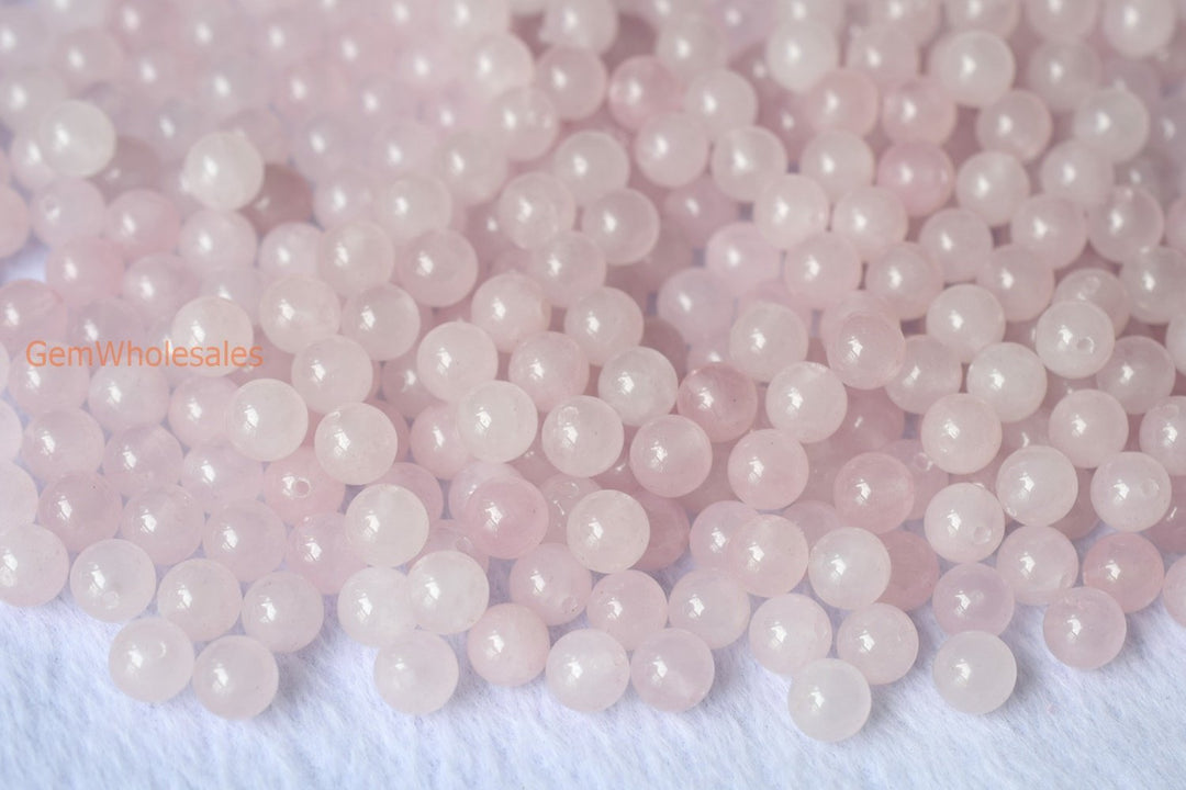 rose quartz - Round- beads supplier