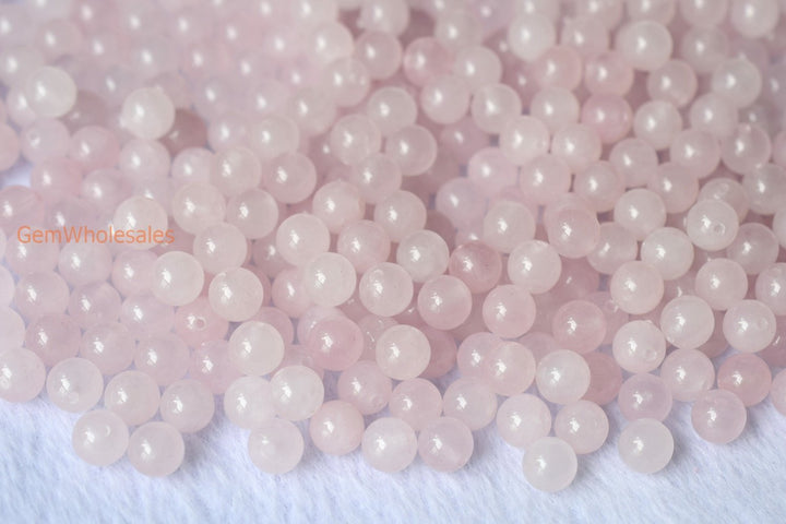rose quartz - Round- beads supplier