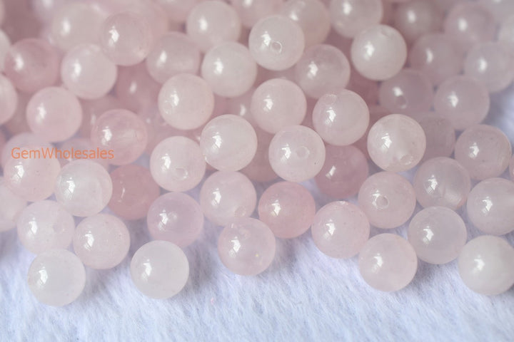 rose quartz - Round- beads supplier